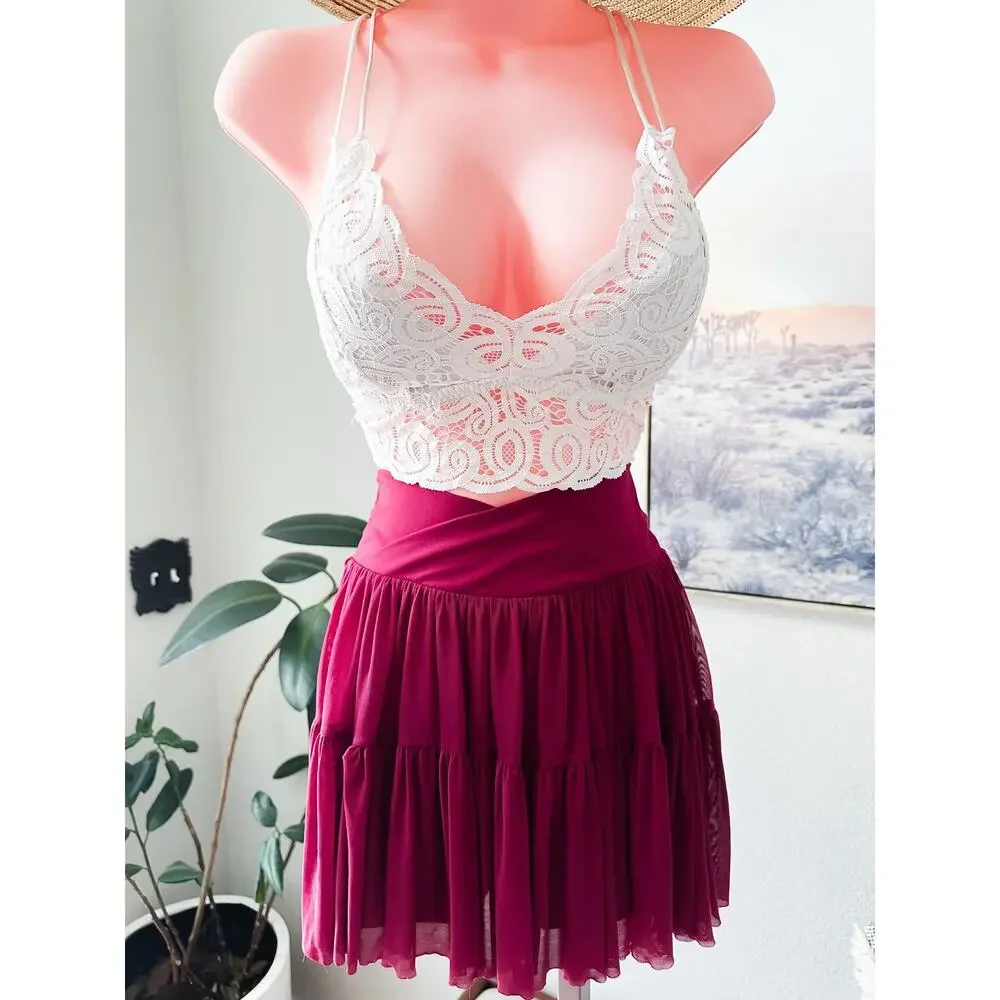 Blogilates Balletcore Daydreams & Tulle Twirls ballerina active mini skirt